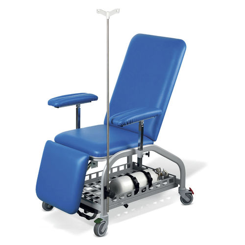 Poltrona da riposo manuale - AMB2021007 - C.A.M. Hospital - con schienale regolabile / con rotelle