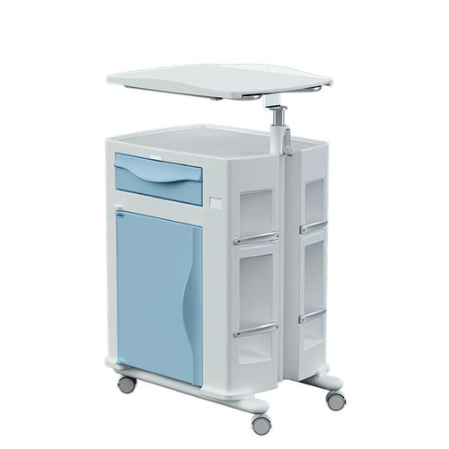 Comodino con armadietto - DEG2021007 - C.A.M. Hospital - con cassetti / con rotelle / Monoblocco