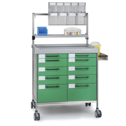 Carrello di emergenza - car2021024 - C.A.M. Hospital - per anestesia / multifunzione / con cassetti