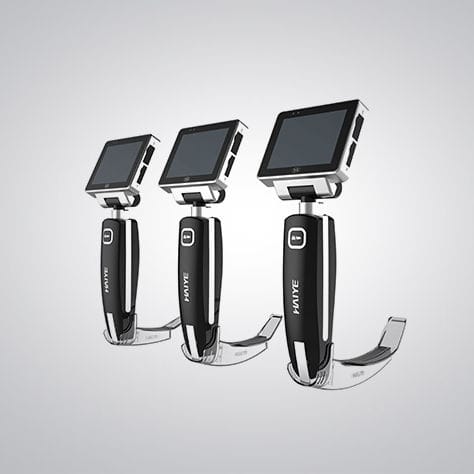 Videolaringoscopio con lama - HYHJ-1320 - Xi'an Haiye Medical Equipment - con video monitor integrato