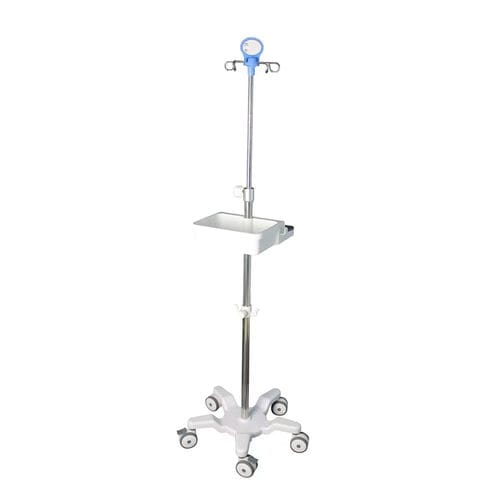 Asta portaflebo con rotelle - B26-01 - Fangge Medical - 4 ganci / in acciaio inossidabile / ad altezza regolabile