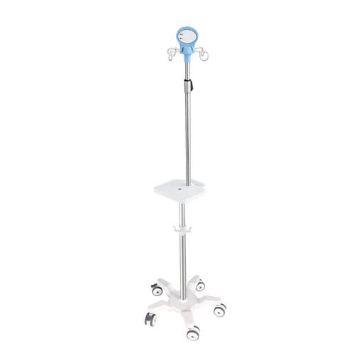 Asta portaflebo con supporto per pompa di perfusione - B26-03 - Fangge Medical - a pavimento / con rotelle / 4 ganci