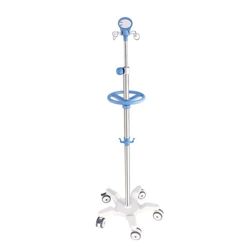 Asta portaflebo con rotelle - B26-05 - Fangge Medical - 4 ganci / per carichi eccezionali / in acciaio inossidabile
