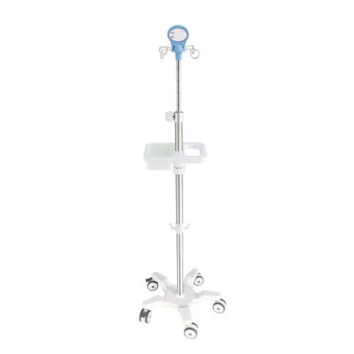 Asta portaflebo a pavimento - B26-06 - Fangge Medical - con rotelle / 4 ganci / per carichi eccezionali