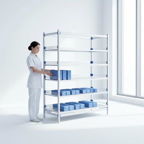 Scaffalatura 5 ripiani - FG-B-05F - Fangge Medical - per contenitori / per cestelli / per farmacia
