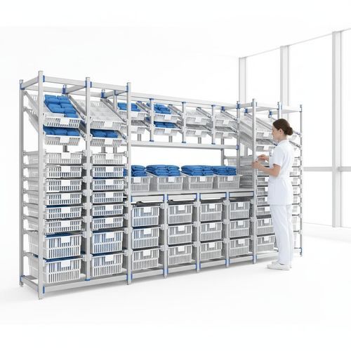 Scaffalatura modulare - FG-P-4010F/3F04/2F02 - Fangge Medical - per cestelli / in acciaio inossidabile / in alluminio