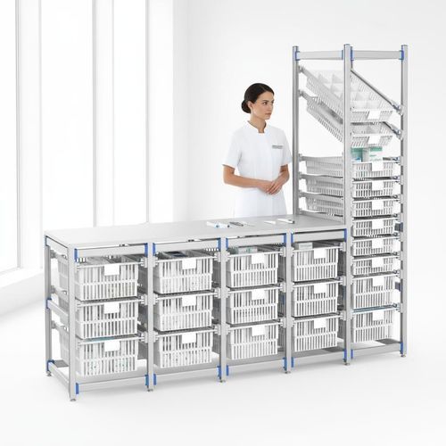 Scaffalatura modulare - FG-P-40/3F04/10F - Fangge Medical - per cestelli / in acciaio inossidabile / in alluminio