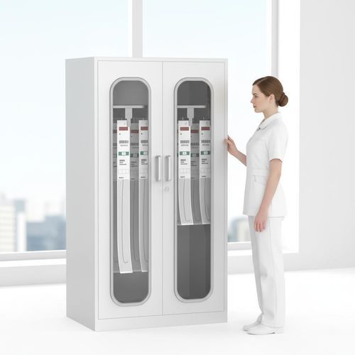 Armadio portacateteri - D07 - Fangge Medical - per ospedale / con sportello / in acciaio inossidabile