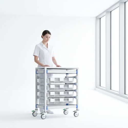 Carrello di stoccaggio - FG-PW-6004F/B - Fangge Medical - in acciaio inossidabile / in alluminio / in plastica