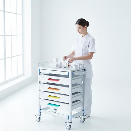 Carrello per consumabili - FG-PW-V4F/B - Fangge Medical - di stoccaggio / in acciaio inossidabile / in alluminio