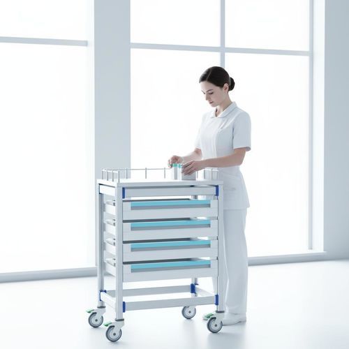 Carrello ospedaliero - FG-PW-L4F/B - Fangge Medical - per consumabili / di stoccaggio / in acciaio inossidabile