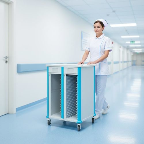 Carrello medico - FG-D-02 - Fangge Medical - per cartelle cliniche / in alluminio / 2 cassetti