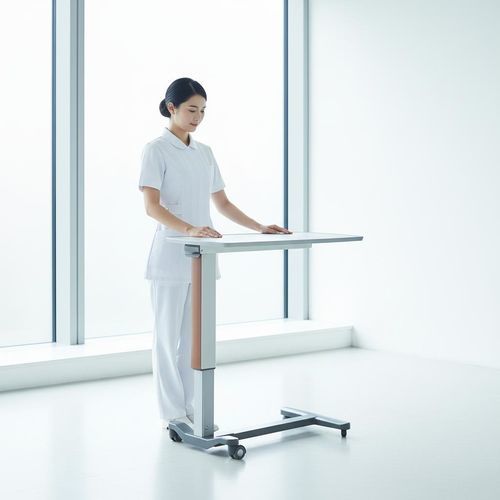 Tavolino servitore ad altezza regolabile - E13 - Fangge Medical - con rotelle / ad azionamento manuale