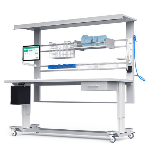 Tavolo portastrumenti su tavolo operatorio - D19A - Fangge Medical - in acciaio inossidabile / in alluminio / elettrico