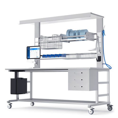 Riunito per dipartimento di sterilizzazione - D19 - Fangge Medical - di confezionamento / con cappa / con monitor