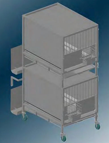 Gabbia metabolica per cani - UNO Life Science Solutions - 2 scomparti / con rotelle