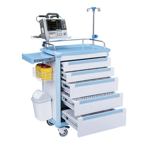Carrello di emergenza - HS-D-01 - Shandong HESOURCE Medical Equipment - medico / per strumenti / portabombole di ossigeno