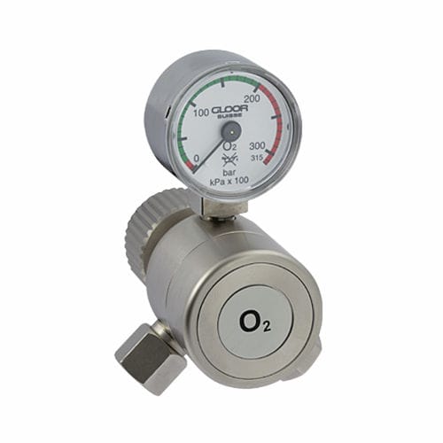 Regolatore di pressione di ossigeno - PM0100E - GLOOR MEDICAL - d'aria / di CO2 / di protossido di azoto