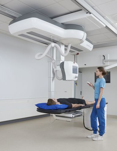 Sistema di radiografia digitale - Adora DRi - NRT X-Ray - per radiografia multidisciplinare / con bucky da soffitto / con braccio portatubo telescopico a soffitto
