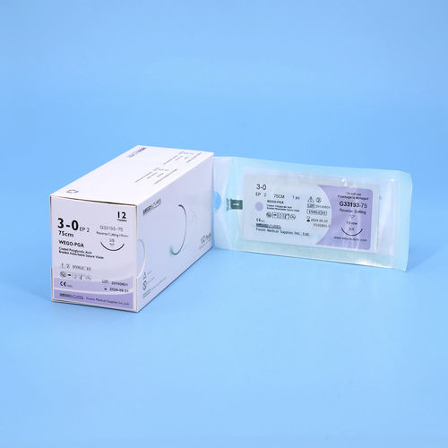 Filo di sutura assorbibile - PGA  - WEGO Medical - per chirurgia generale / per chirurgia plastica / 4/0