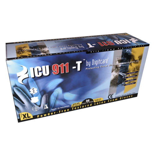 Guanto in lattice - ICU911-T™ - Digitcare Corporation - medico / senza polvere