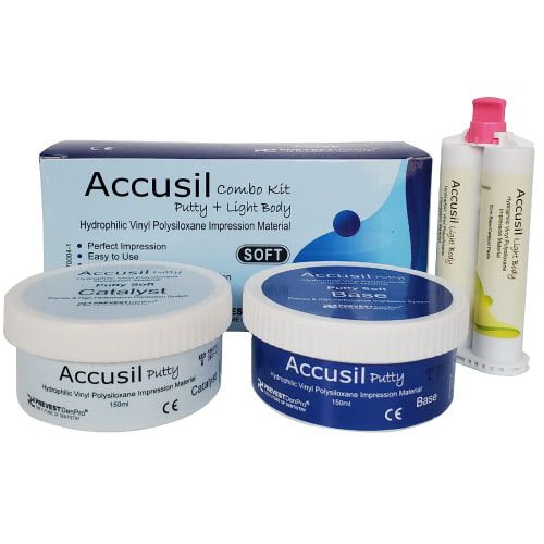 Materiale odontoiatrico in vinile polisilossano - Accusil Combo - PREVEST DENPRO LIMITED - per ponti dentali / per corone dentali / per inlay