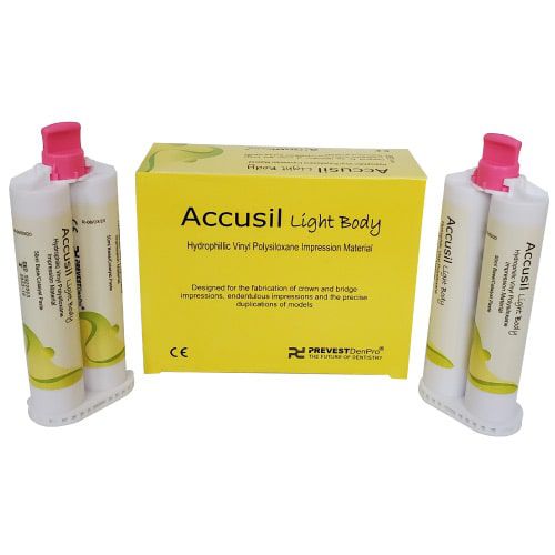 Materiale odontoiatrico in vinile polisilossano - Accusil Putty Light Body - PREVEST DENPRO LIMITED - per ponti dentali / per corone dentali / per portaimpronte