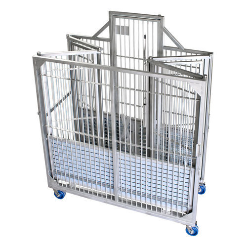 Gabbia per sperimentazione animale per cani - LAB PRODUCTS - modulare / pieghevole / in acciaio inossidabile