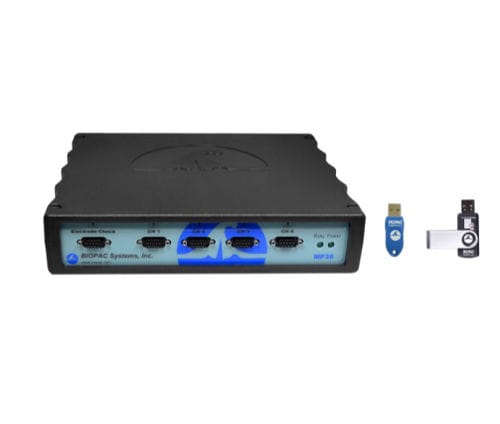 Sistema di acquisizione di biosegnali da ricerca - MP36RWSW-NDT - Biopac Systems - di trasferimento / 4 canali / USB