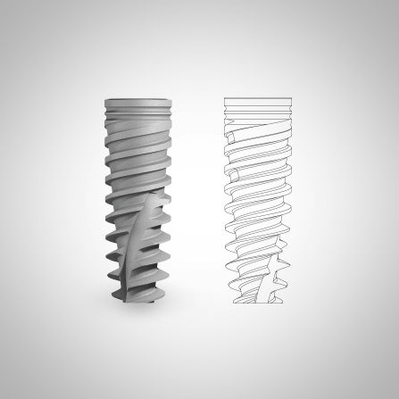 Impianto dentale conico - PSS  - PRECISE IMPLANT SYSTEMS - in titanio / ad esagono interno / anatomico