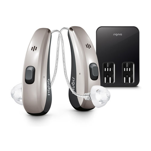 Audioprotesi mini RIC - Pure™ Charge&Go Nx - Signia - con controllo remoto