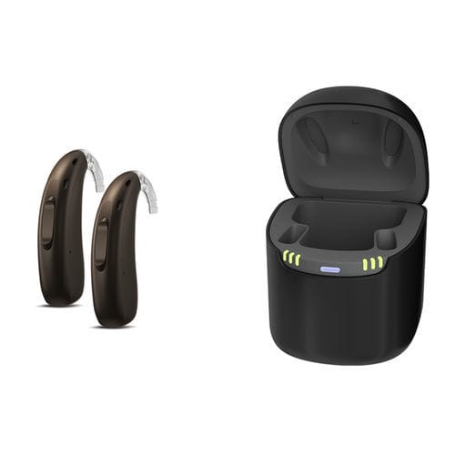 Audioprotesi BTE - HP Li-Ion G6 - Audio-Service - con telecoil / beige / marrone