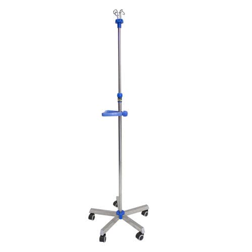 Asta portaflebo con rotelle - STH381 - Abronn - 4 ganci / in acciaio inossidabile / in alluminio