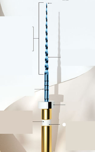 Punta odontoiatrica - E-FLEX BLUE - Changzhou Sifary Medical Technology - metallizzata / dritta