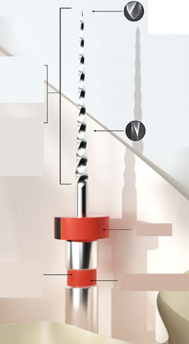 Punta odontoiatrica - E-FLEX - Changzhou Sifary Medical Technology - metallizzata / dritta