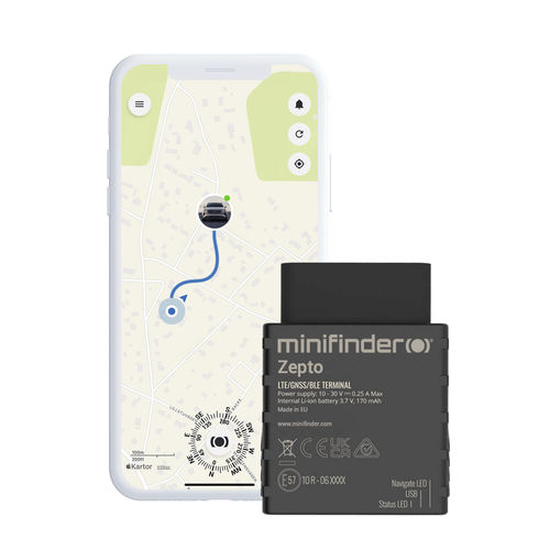 Sistema di localizzazione GPS - Zepto - MiniFinder Sweden - per veicolo / con sistema di tracciatura / con allarme intelligente