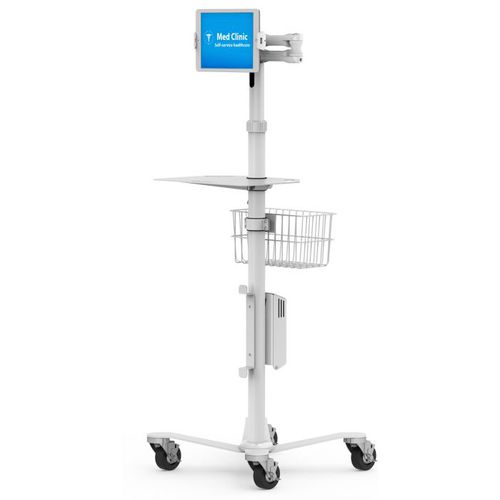 Braccio di supporto articolato - Universal Medical Rolling Cart - Rise Freedom Extended Cling - Maclocks / Compulocks - ad altezza regolabile / per monitor / medico