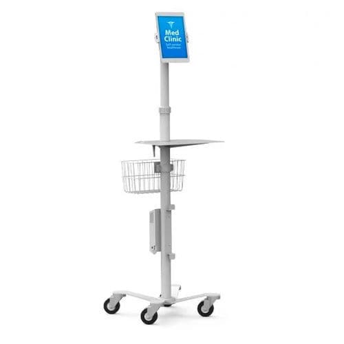 Carrello informatico per tablet - Universal Tablet Medical Rolling Kiosk - Rise Freedom Cling - Maclocks / Compulocks - ad altezza regolabile / sicuro