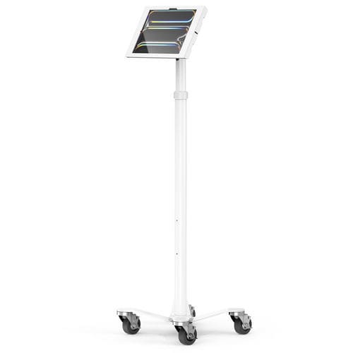 Carrello informatico per tablet - iPad Pro M4/iPad Air M2 2024 Enclosure Medical Rolling Cart  - Maclocks / Compulocks - ad altezza regolabile / sicuro