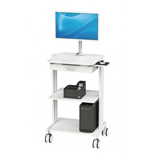 Carrello per schermi di dispositivi medici - 904AA - Diwei Industrial Co., Ltd. - medico / con ripiano / con supporto per computer portatile