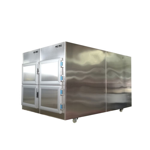 Cella mortuaria frigorifera per barelle mortuarie - Slaughter Supply LLC - 4 salme / con porta / con rotelle