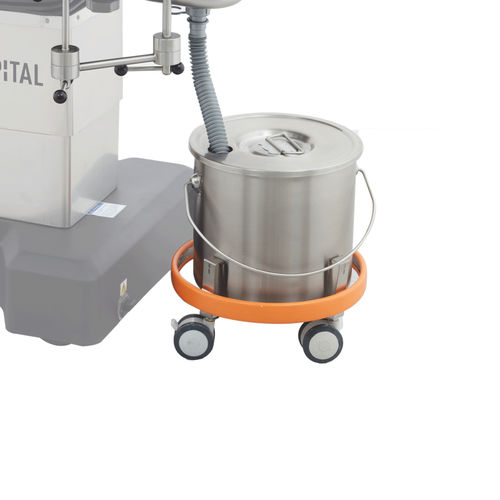 Pattumiera in acciaio inossidabile - OT60.14 - Inspital Medical Technology - su rotelle