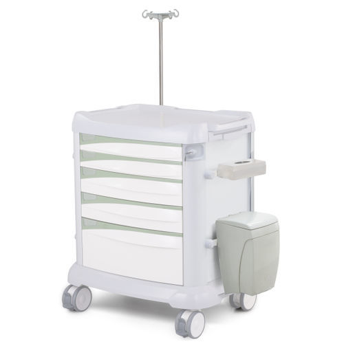 Carrello medico - AB10.20 - Inspital Medical Technology - in acciaio inossidabile / 5 cassetti / con piano di appoggio