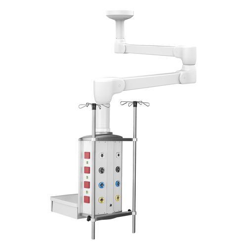 Braccio di distribuzione a soffitto - FX40.20V - Inspital Medical Technology - per terapia intensiva / 2 bracci / a motore