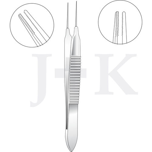 Micro pinza per oftalmologia - E3-3049-3050 - J+K Chirurgische Instrumente - per sutura / per presa di tessuti / dritto