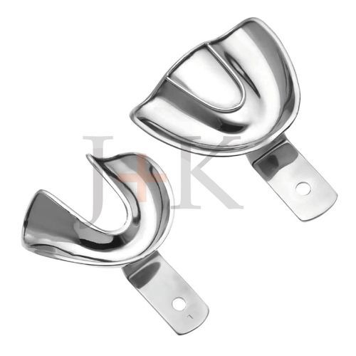 Cucchiaio d'impronta dentale per dentatura completa - J+K Chirurgische Instrumente - non perforato