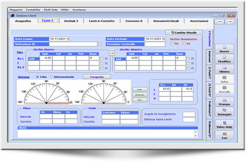Software per oftalmologia - WINOTTICA - SBM Sistemi - di gestione / di occhio / Windows