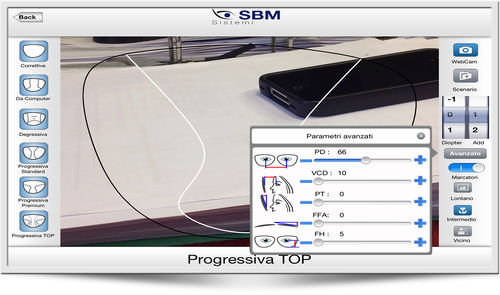 Applicazione iOS per oftalmologia - OPTIC STUDIO - SBM Sistemi - di simulazione / di occhio / in realtà aumentata