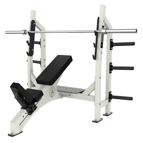 Panca per esercizi muscolari inclinata - ALPHA-OIB - Arsenal Strength - con rastrelliera per bilancieri