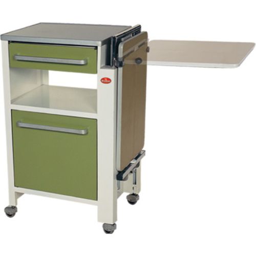 Comodino con rotelle - AD-260.A - DUMAN HOSPITAL FURNITURE - con tavolino servitore / con cassetti